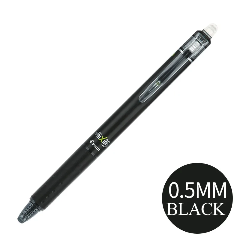 LFBK-23EF Black Pilot frixion мяч стучать выдвижные стираемые гелевые ручки очень тонкий кончик 0,5 мм сделать ошибки исчезнуть, не нужно белый Выход - Цвет: LFBK-23EF Black