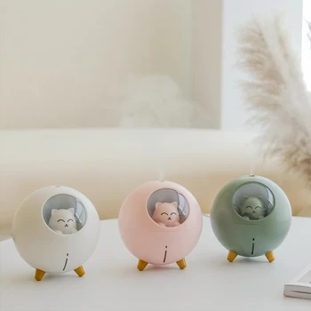 

220ml Air Humidifier Humidificador Night Light Diffuser Essential Oil Air Purifying Mist Maker Household Adjustable