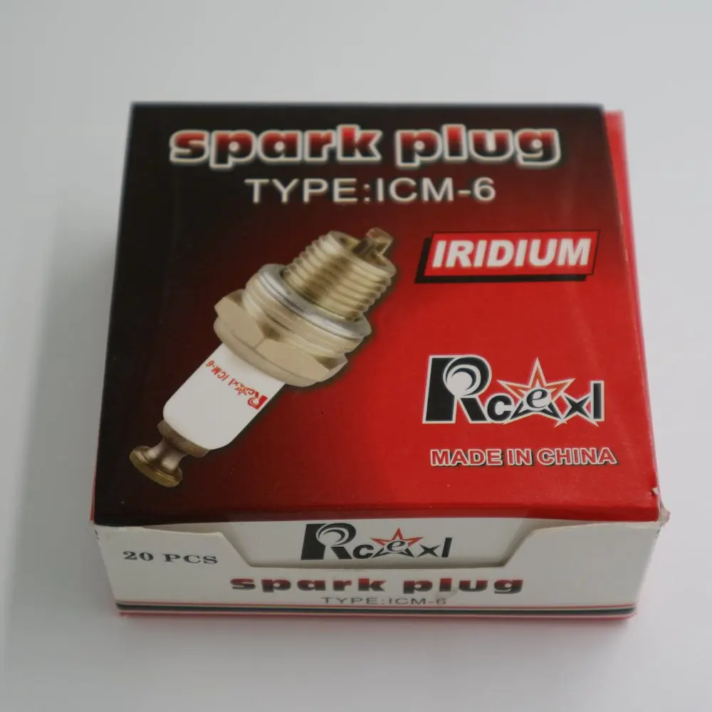 Rcexl ICM6 CM6-10mm иридиевая Свеча зажигания для газового двигателя DLE20/20RA/30/RA/40/55/55RA/60, DLE111, DLA56, DLA32, DLA112, EME55