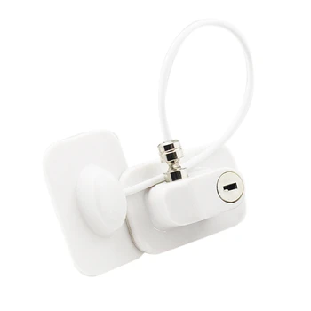 

Baby Safety Window Restrictors with Safety Lock Cable, No Screws Required To Avoid Dae and Protect the Safety, White