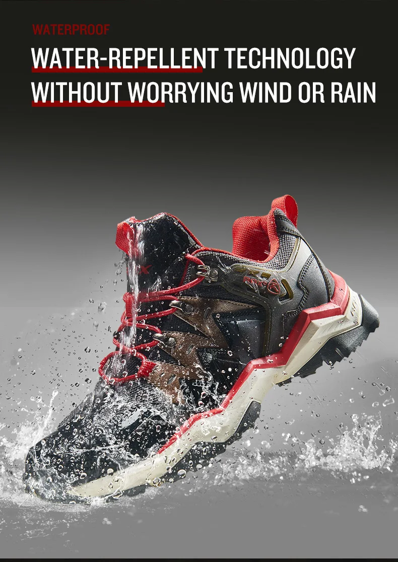 RAX hiking обувь Для мужчин водонепроницаемая походная обувь Легкие дышащие, для активного отдыха и спорта кроссовки для Для мужчин