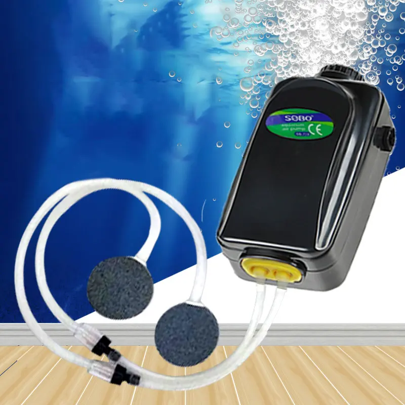 Quiet 220v 8W 12W Air Pump Adjustable Super Silent 4 Outlet Aquarium