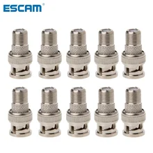 『Transmission & Cables!!!』- ESCAM 10Pcs/Set BNC Male Plug To F Female
Jack Coax Connector Adapter For CCTV Camera