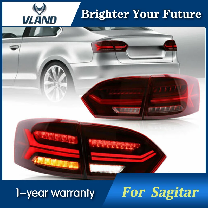 Автомобильный светодиодный головной фонарь и задний фонарь для Volkswagen VW Jetta Sagitar фары и задние фонари с Последовательный сигнал поворота 2011
