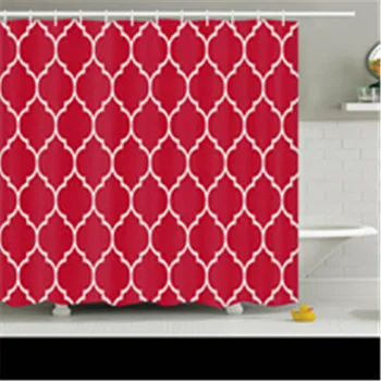 

Printed geometric shower curtain bathroom shower curtain water bath decoration polyester fabric bathroom shower curtain