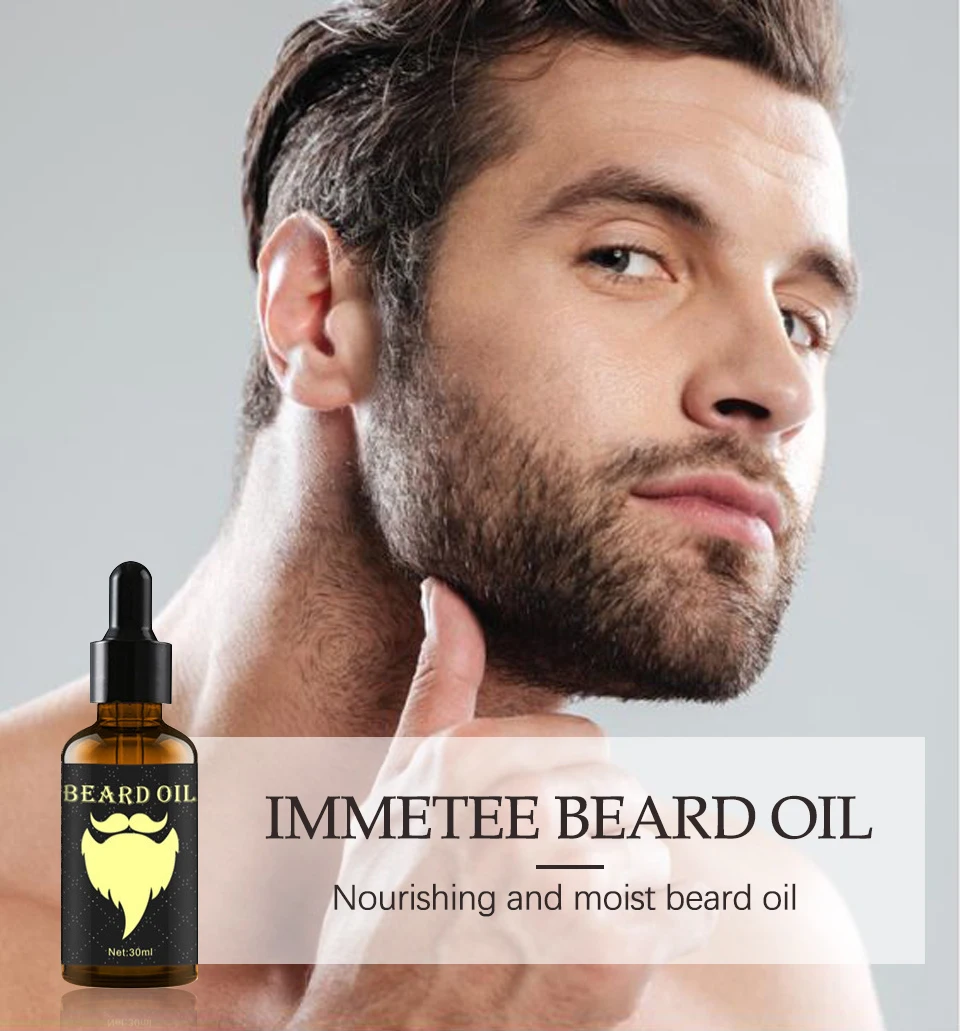 Натуральное органическое масло для бороды, кондиционер для роста бороды, увлажняющий, для ухода за бородой, для быстрого роста, для ухода за бородой, жидкий, 30 мл