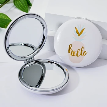 

Double Side HandMakeup Mirror Women Fashion Cute Foldable Cosmetic Compact Mirrors 2020 Portable Beauty Tools for Girls