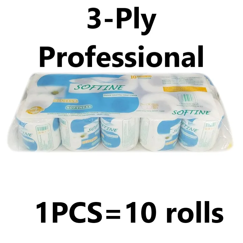 

10 pcs Three Layer Toilet Tissue Silky Smooth Soft Toilet Paper Toilet Roll Paper Home Bath Skin-friendly Paper Towels New 2020