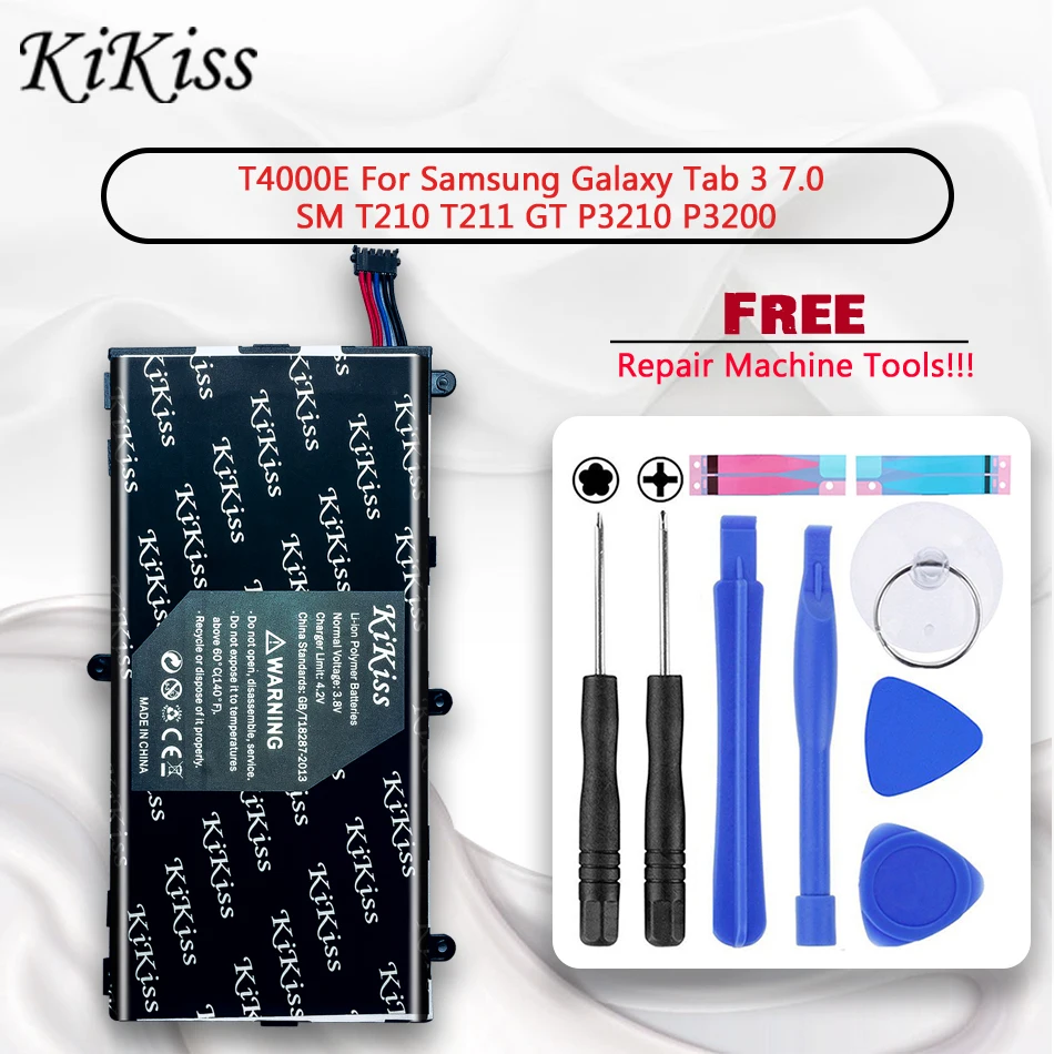 

Battery T4000E For Samsung Galaxy Tab 3 7.0 SM T210 T211 GT P3210 P3200 SM-T210 SM-T211 T217 T2105 4000mAh Capacity