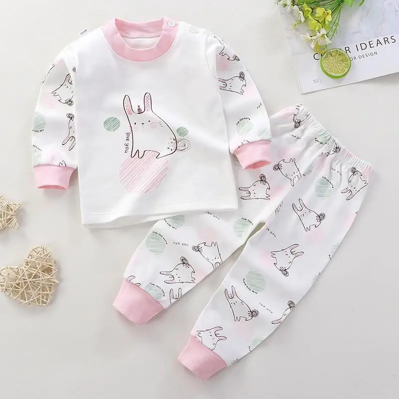 baby knitted clothing set Designer Brand Baby Boys Cotton Underwear Suit Baby Girls Autumn Clothes Suit Newborn Kids Long Sleeve Pajamas 2-piece Sets baby knitted clothing set Baby Clothing Set