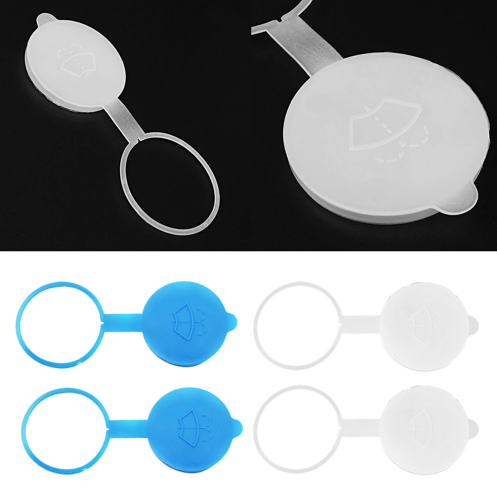 

2Pcs Car Windshield Wiper Washer Fuel Tank Bottle Cover Cap for Great Wall Hover H5