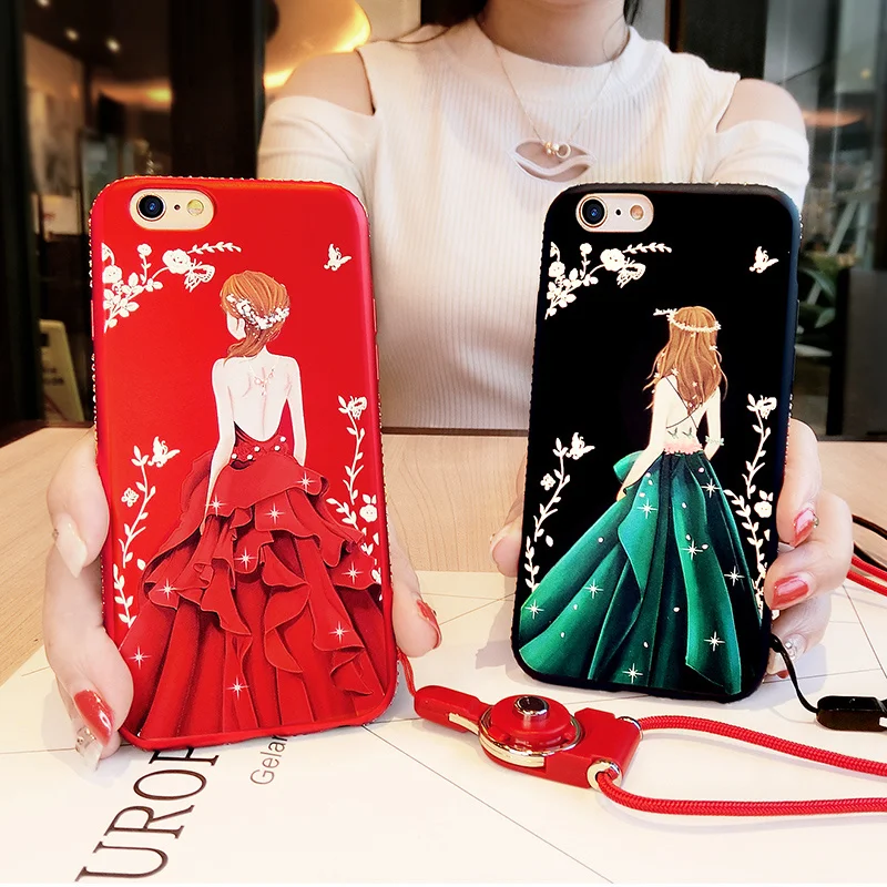 Glitter Phone Case for Redmi Note 7 Fashion Goddess Back View Matte Cover compatible with MI8 9 6X 5X A2 A1 Max 3 5 |