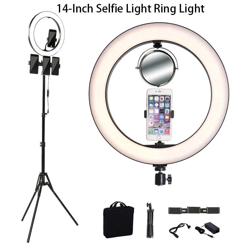 

36cm Photo LED Selfie Fill Light Selfie Lamp Tripod Phone Ring Lamp With Tripod LED Selfie Profession Ring Light With Stand