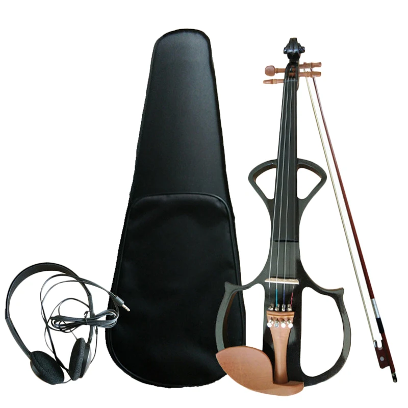 

4/4 Electric Acoustic Violin Jujubewood Fiddle with Violin Case Cover Bow for Musical Stringed Instrument Lovers Beginners