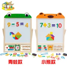 Детская многофункциональная двусторонняя магнитная доска для рисования два в одном черная/белая доска hui hua jia