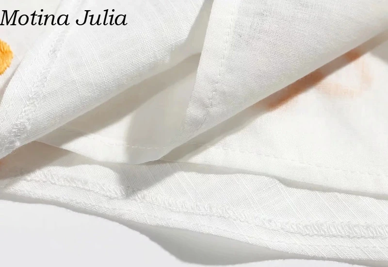 Motina Julia, сексуальная короткая юбка с цветочной вышивкой, летняя элегантная повседневная Милая юбка с высокой талией, крутая шикарная Женская юбка