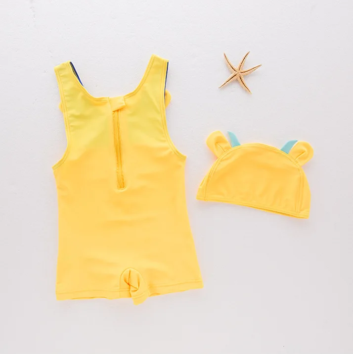 

One-piece Swimsuit for Boys Cow Pattern Double Color Cute Child Models