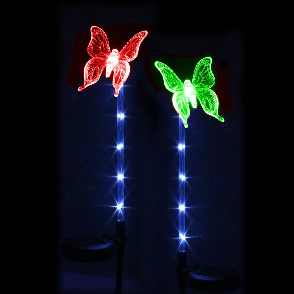 

Hot New 4 Pack LED Solar Light Color-Changing Butterfly Dragonfly Garden Weddings Family Parties Decor Figurine Light Landscape