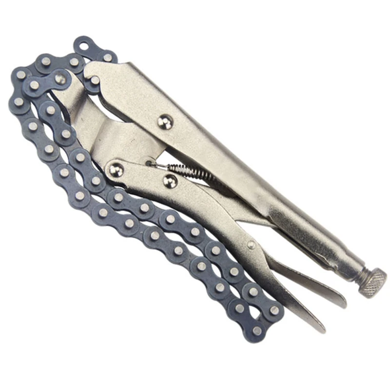 

Chain Vise Clamp Plier Locking Grip Wrench Oil Filter Pipe 16.5 Inch Chain Length
