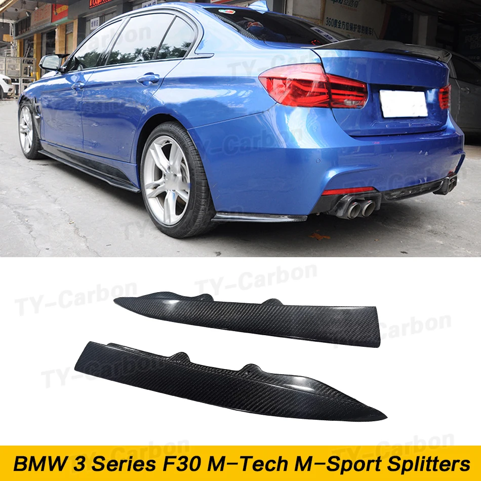 

PSM Style Carbon Rear side Diffuser Splitters car Rear bumper lip for BMW 3 Series F30 M-Tech M-Sport FRP 2013-2019