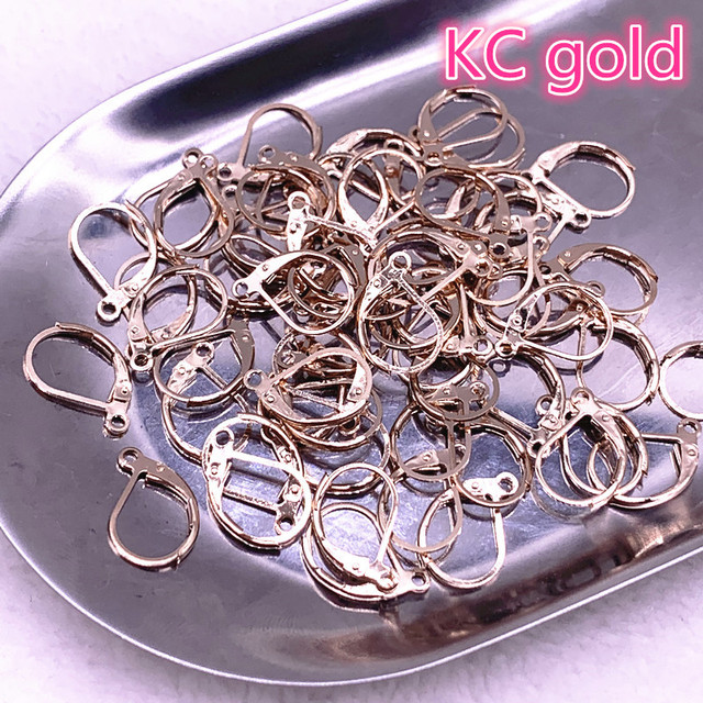 15*10mm French Lever Earring Hooks Wire Settings Base Hoops Earrings DIY Jewelry Making Supplies