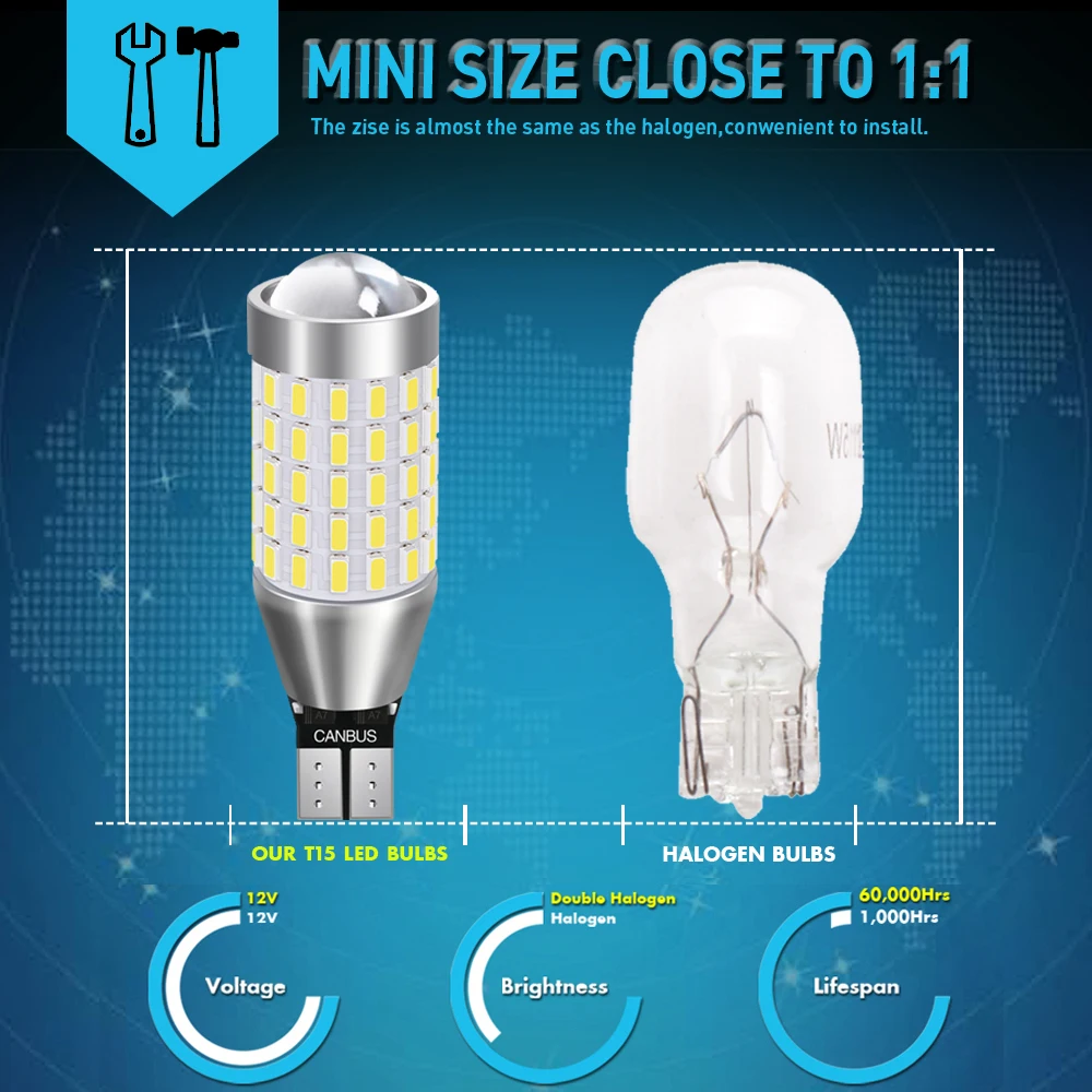 ڵ  ü  LED ,  Ʈ 1800LM, , T15, W16W, 921, 912, T16, T10, 902, 87 , 3014SMD, A 