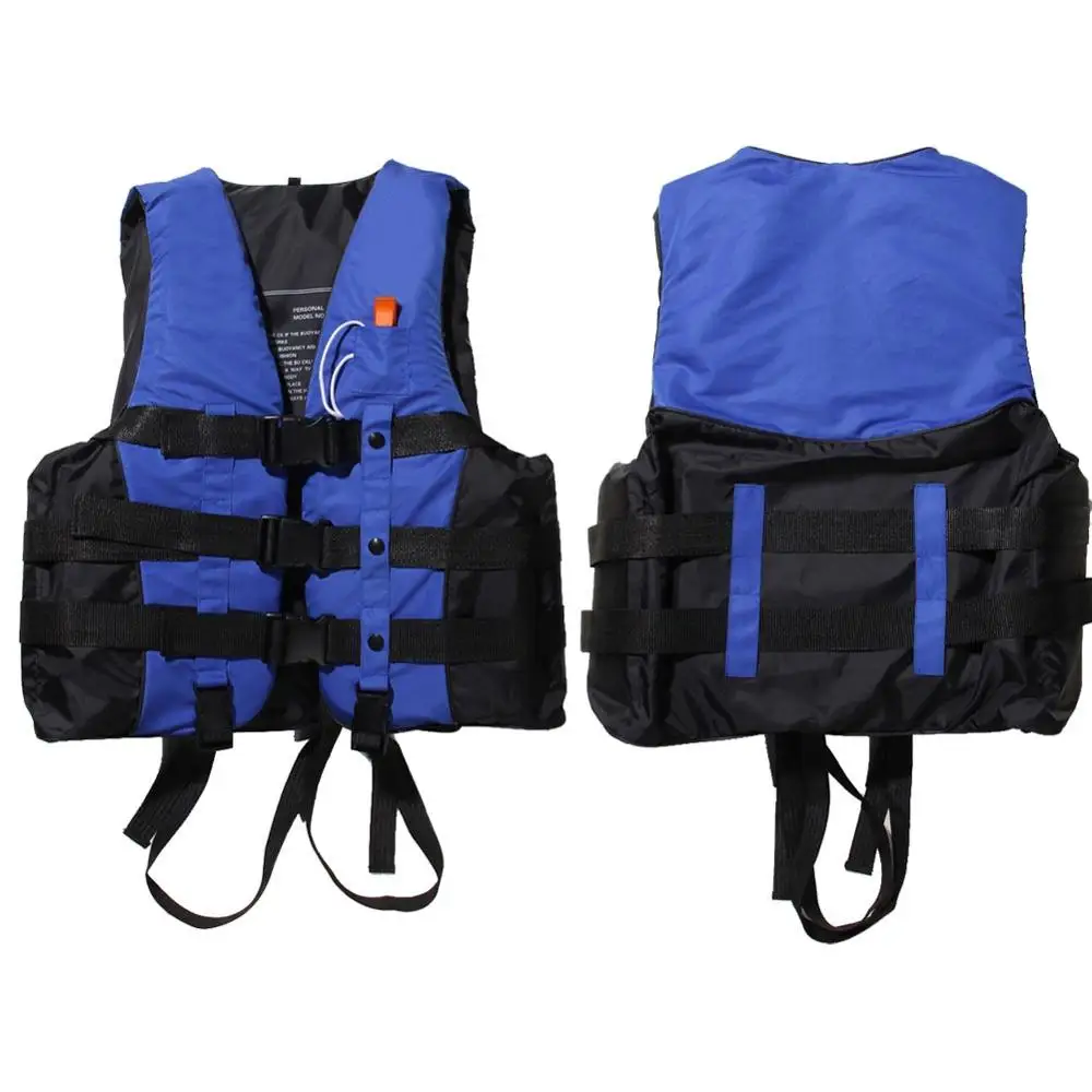 Blue XXL Полиэстеровый спасательный жилет для взрослых, куртка для плавания, катания на лодках, лыжного серфинга, спасательный жилет с свистком, спортивная мужская куртка - Цвет: Blue XXL