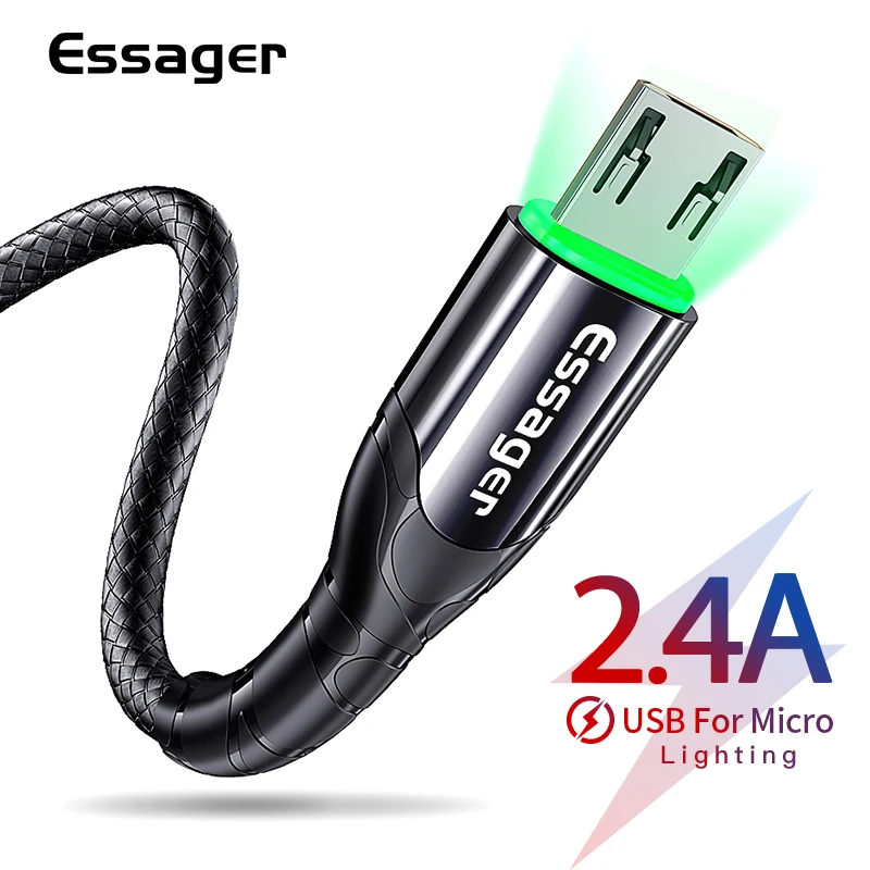 Кабель Micro USB Essager 3 А м 2 м|Кабели для мобильных телефонов| |