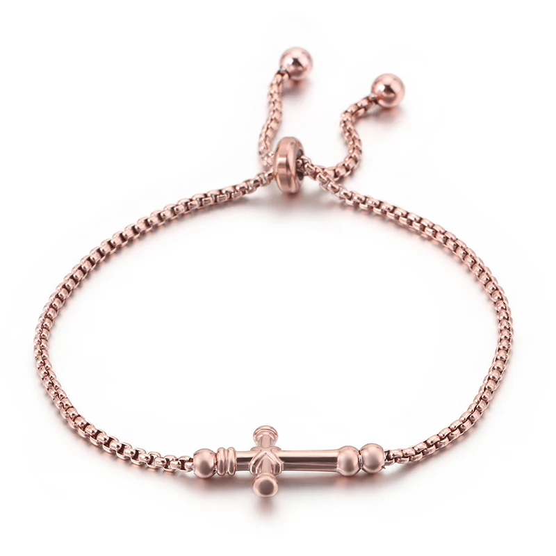 Металлическая цепочка браслет для женщин - Окраска металла: Rose Gold