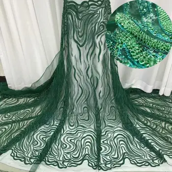 

2020 New Super Heavy Industry Beads Embroidery Top quality Mesh Lace African Lace Fabric French Tulle Lace with Bead For Wedding