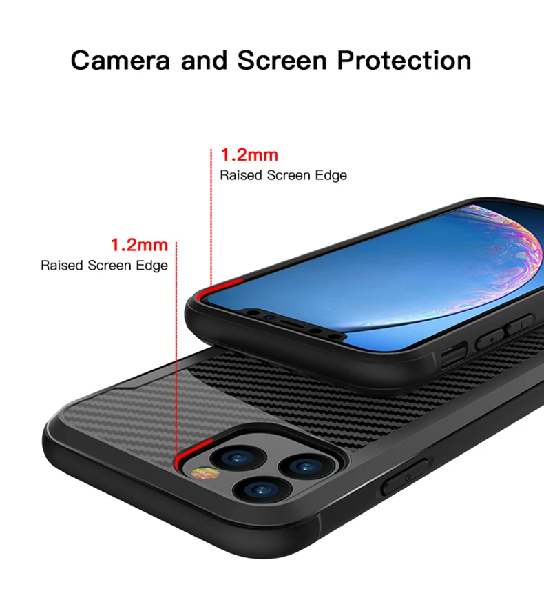 Жесткий чехол Yesido из углеродного волокна для iphone 11 Pro Max тонкий Простой бизнес 360 защитная задняя крышка для iphone 11 Pro Max copa