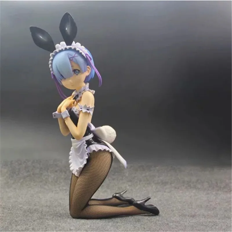Re: жизнь в другом мире от Zero Rem/Ram Bunny Ver. ПВХ кролик девочка кукла Фигурка Коллекция Модель игрушки - Цвет: Blue opp bag