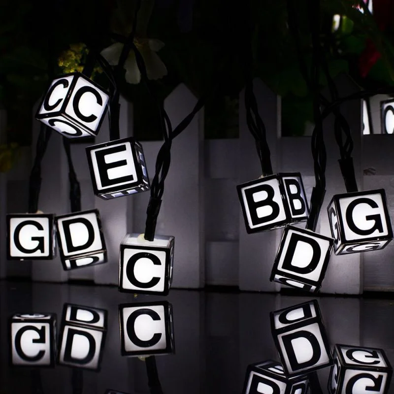 

Fairy String Light Outdoor Solar Power Household LED String Light English Letter Waterproof Garden Lighting Christmas Tree Decor