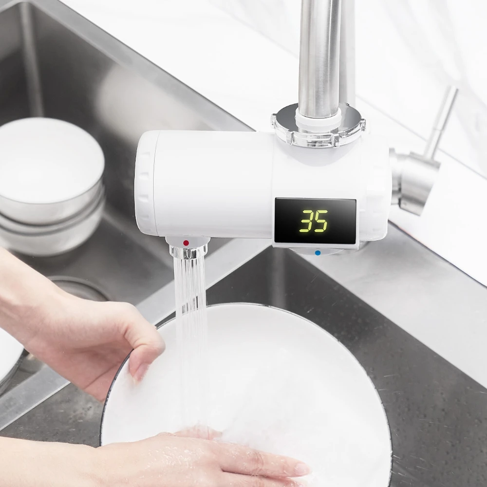 xiaoda 220V 3000W Electric Faucet 3s Fast Instant Heating LED Display IPX4 Waterproof from Xiaomi youpin