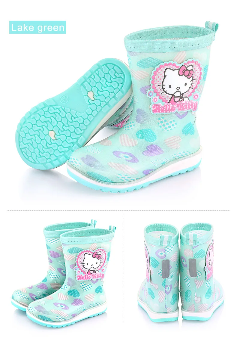Hello Kitty/детские резиновые сапоги унисекс, не ограничиваются сезоном, с круглым носком, резиновые сапоги для девочек