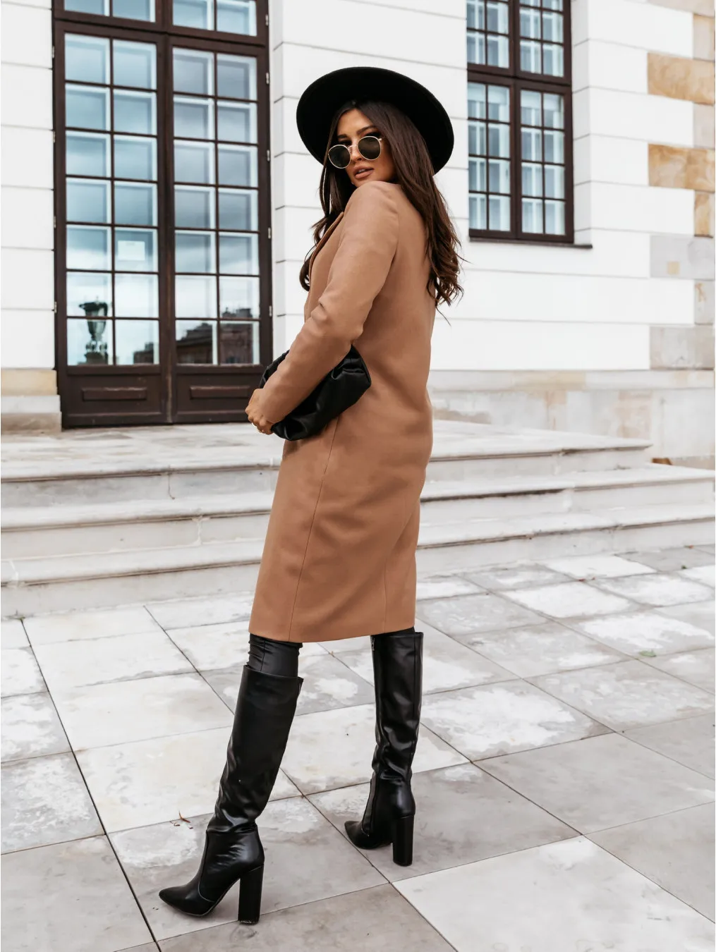 coats woman winter 2022 Long Casual Woolen Coat Multicolor Loose Casual Comfortable Double-breasted Women's coat