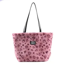 

Fashion Tote Bag Luxury Faux Fur Women Handbags Designer Lady Hand Bags Fluffy Soft Plush Shopper Bag Warm Winter