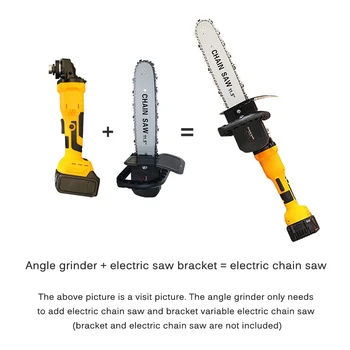 

Lithium Electric Angle Grinder Two-in-one Angle Grinder Change To Electric Chain Saw Grinding Electric Cutting Polishing Machine