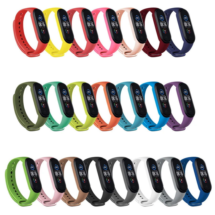 Bracelet Watch Wrist-Strap Mi-Band Xiaomi Silicone for 5/6 Colors