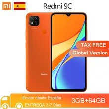 Xiaomi-teléfono inteligente Redmi 9C, versión Global, y 64GB 3GB, MediaTek Helio G25, ocho núcleos, 6,53 pulgadas, 5000mAh, cámara de 13MP