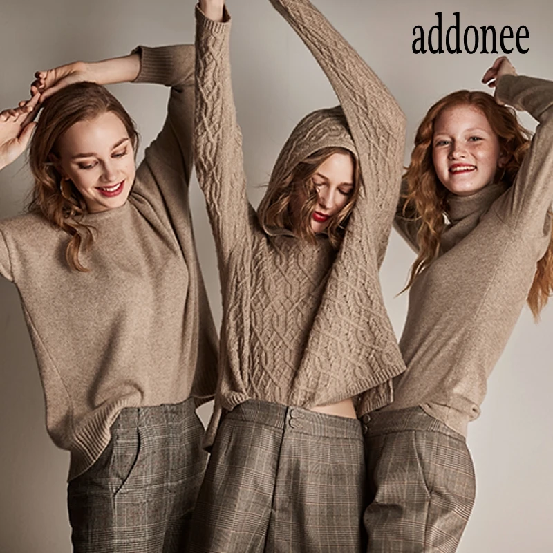 

Striped Short Front And Long Back New Style High Quality Thick Spring Autumn Winter Women Patchwork Knit Hoodie Sweatshirt Loose