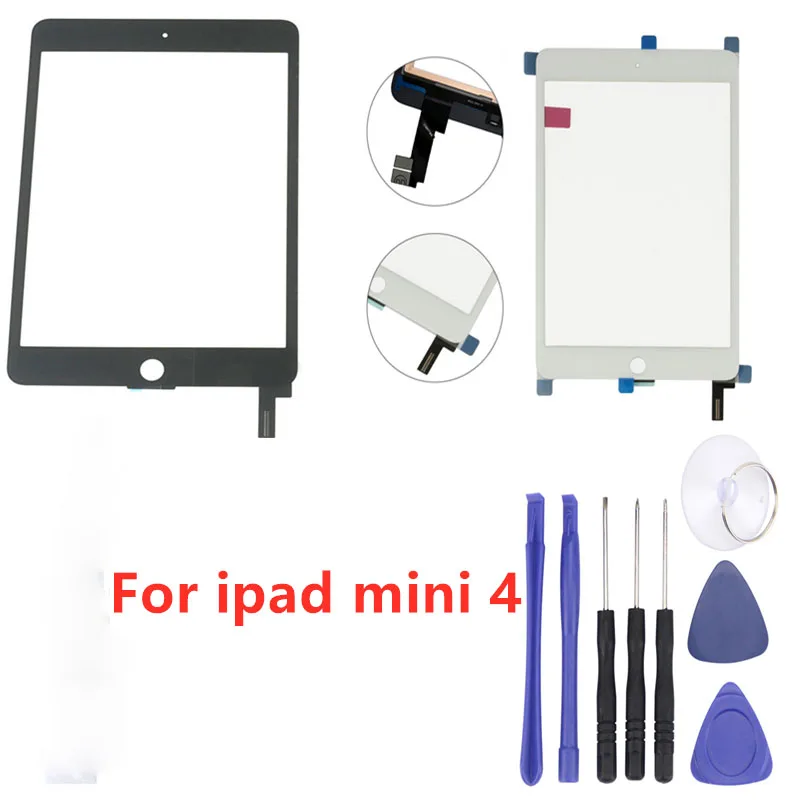 Сенсорный экран для iPad mini 4 сенсорный дигитайзер стекло без кнопки Домой нет IC