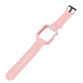 

Protective Case Wrist Strap Cover Soft Silicone Shockproof Watch Band for Apple Watch Series 4 40mm 44mm