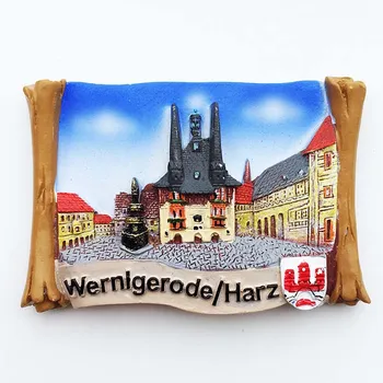 

German Fridge Magnets Tourist Souvenir Saxony-Anhalt State Hartz Memorial Crafts Magnetic Refrigerator Stickers Home Decor