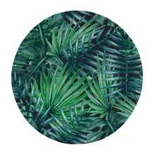 ABFU-80x80Cm зеленый Растительный круглый ковер напольный коврик войлочный пол коврик для гостиной 3