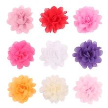 5 см шифон цветок детская одежда головной убор аксессуары для девочек корсаж цветочный головной венок аксессуары для волос 20 цветов на выбор