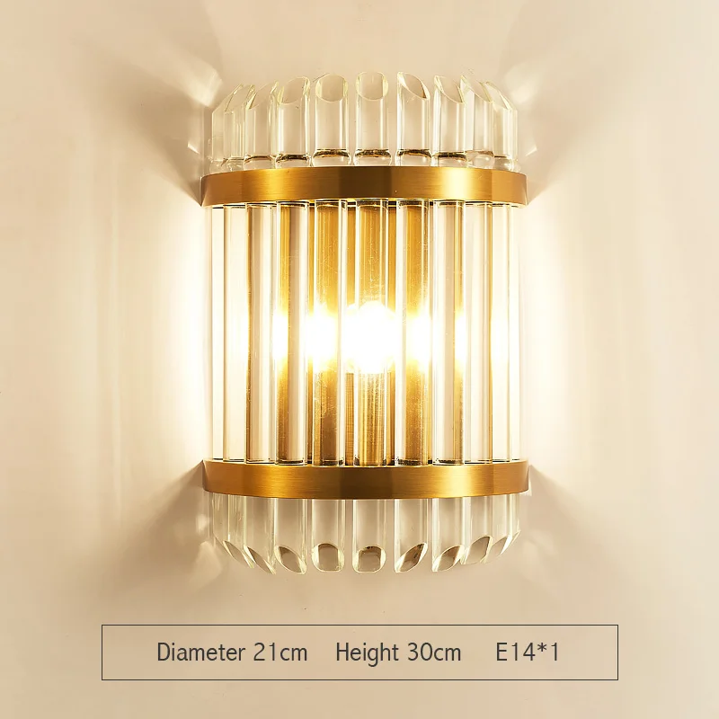 wall lamp light Style Combinations Of Modern Light Luxury Crystal Gold Wall Lamps In Bedrooms, Beds, Living Rooms, Decorative LED Lights sconce light fixture