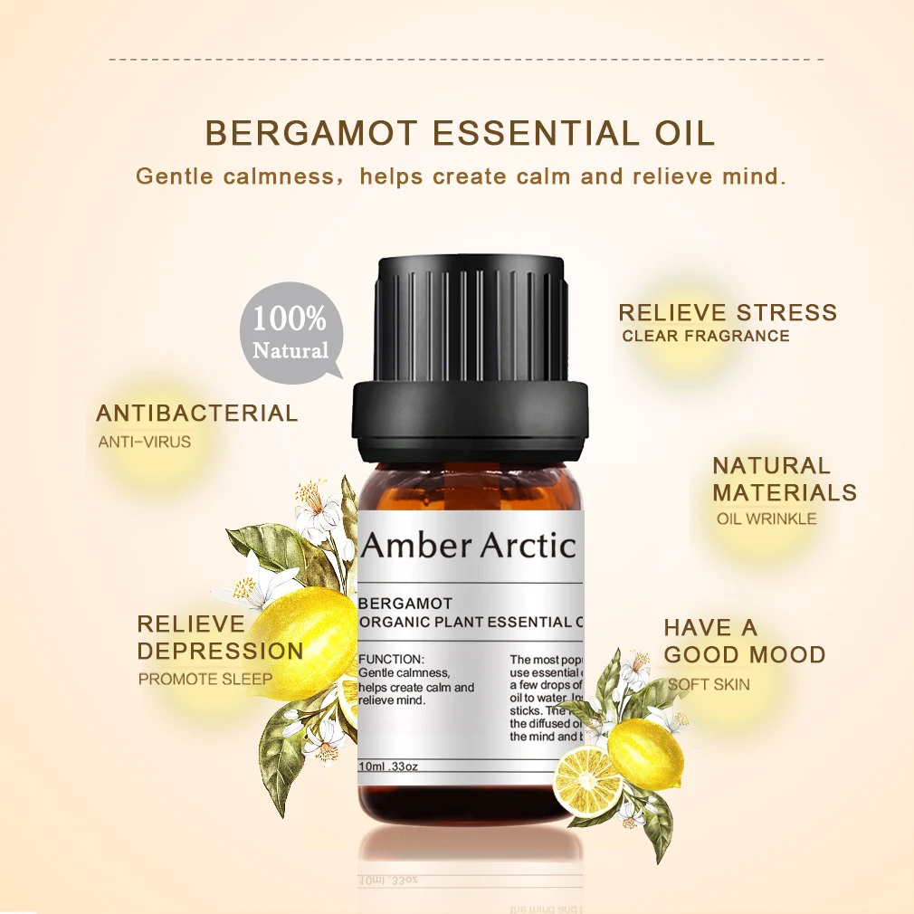 Эфирное Масло Бергамота 10 мл гидролата регулирующее секрецию масла улучшает