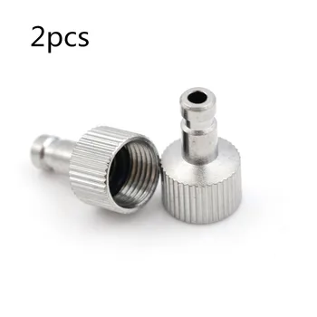 

2pcs 1/8" Airbrush Silver Quick Disconnect Coupler Hose Connector Release Adapter Tools Accessories