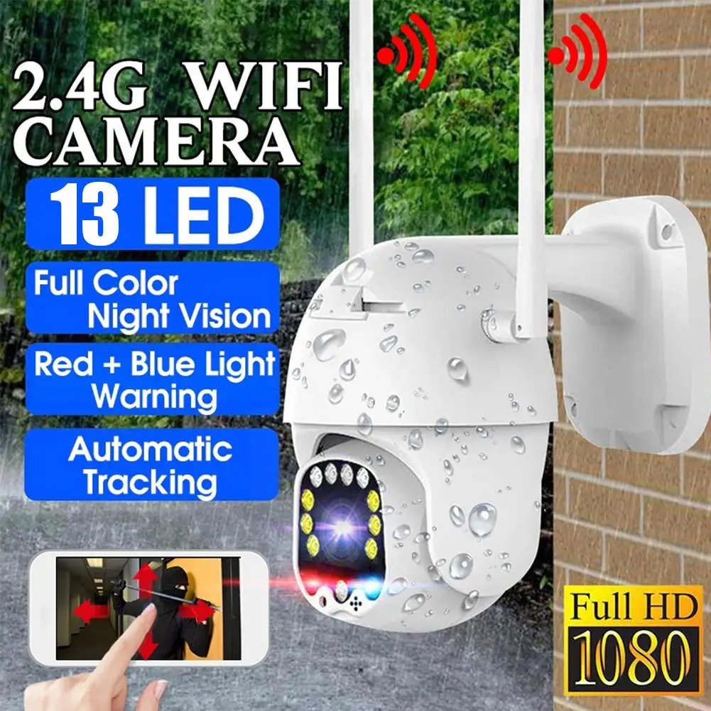 

Outdoor IP Camera 1080P WiFi Camera Security Surveillance 5x Zoom HD 2.4G WiFi 2MP IP66 Waterproof Wireless PTZ Smart Home